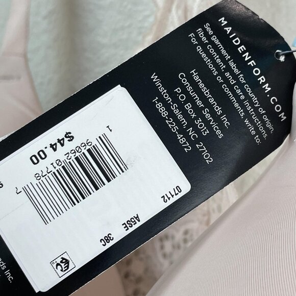 Maidenform Bra Womens 38C Pink Lace Racerback Front Close Contour T-Shirt New - Picture 4 of 9